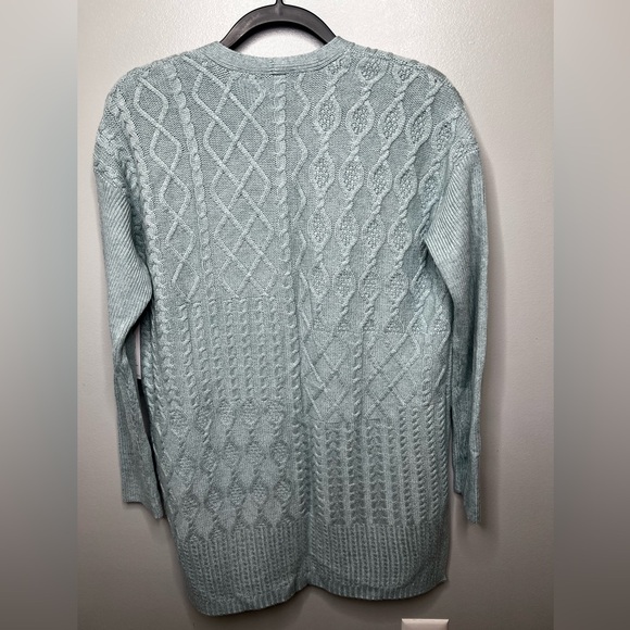 Chico's Women's Cable Stitch Knit Cardigan - Wool Cashmere Blend (Size M) - Picture 4 of 13